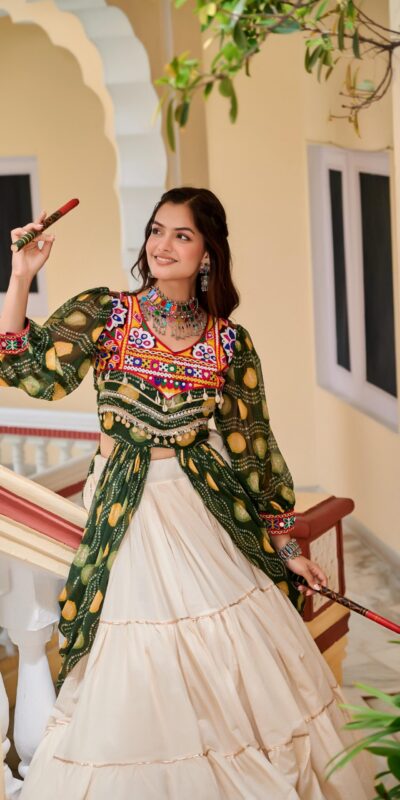 Ram 131 Green in Pure Cotton Mirror Work & Gamthi Work Lehenga Choli . Exclusive Offer ₹2949. Delivery 4-6 Working Days. Shop now. | Bollywood Lehenga, Creative Lehenga, Designer Lehenga, Embroidered Lehenga, Lehenga, Party Wear Lehenga