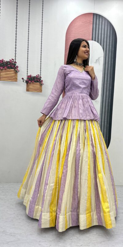 PC 573 Lavender in Jacquard Silk Designer Work Lehenga Choli . Introductory Price ₹2249. Delivery 4-6 Working Days. Shop now. | Bollywood Lehenga, Creative Lehenga, Designer Lehenga, Embroidered Lehenga, Lehenga, Party Wear Lehenga