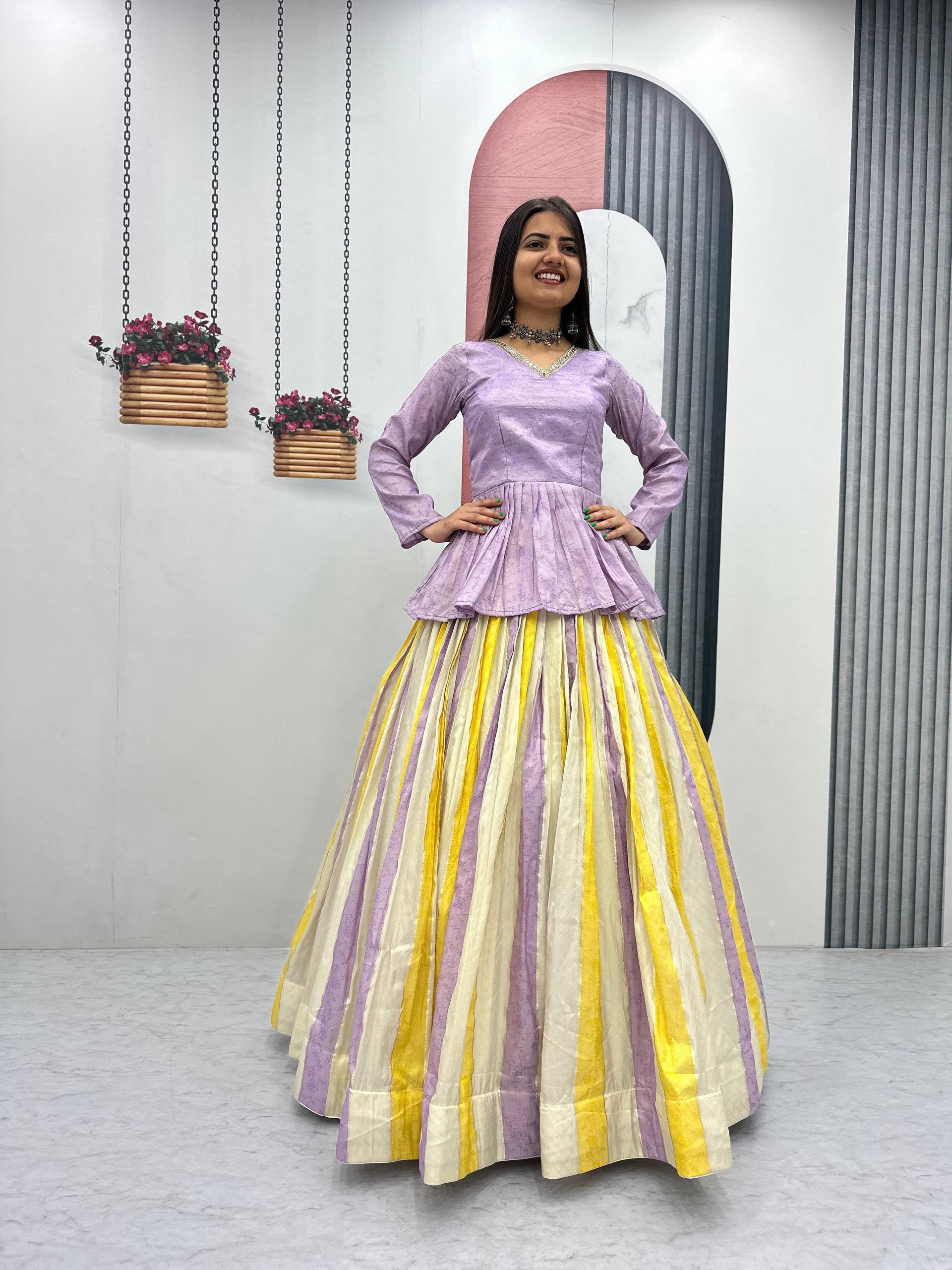 PC 573 Lavender in Jacquard Silk Designer Work Lehenga Choli . Introductory Price ₹2249. Delivery 4-6 Working Days. Shop now. | Bollywood Lehenga, Creative Lehenga, Designer Lehenga, Embroidered Lehenga, Lehenga, Party Wear Lehenga