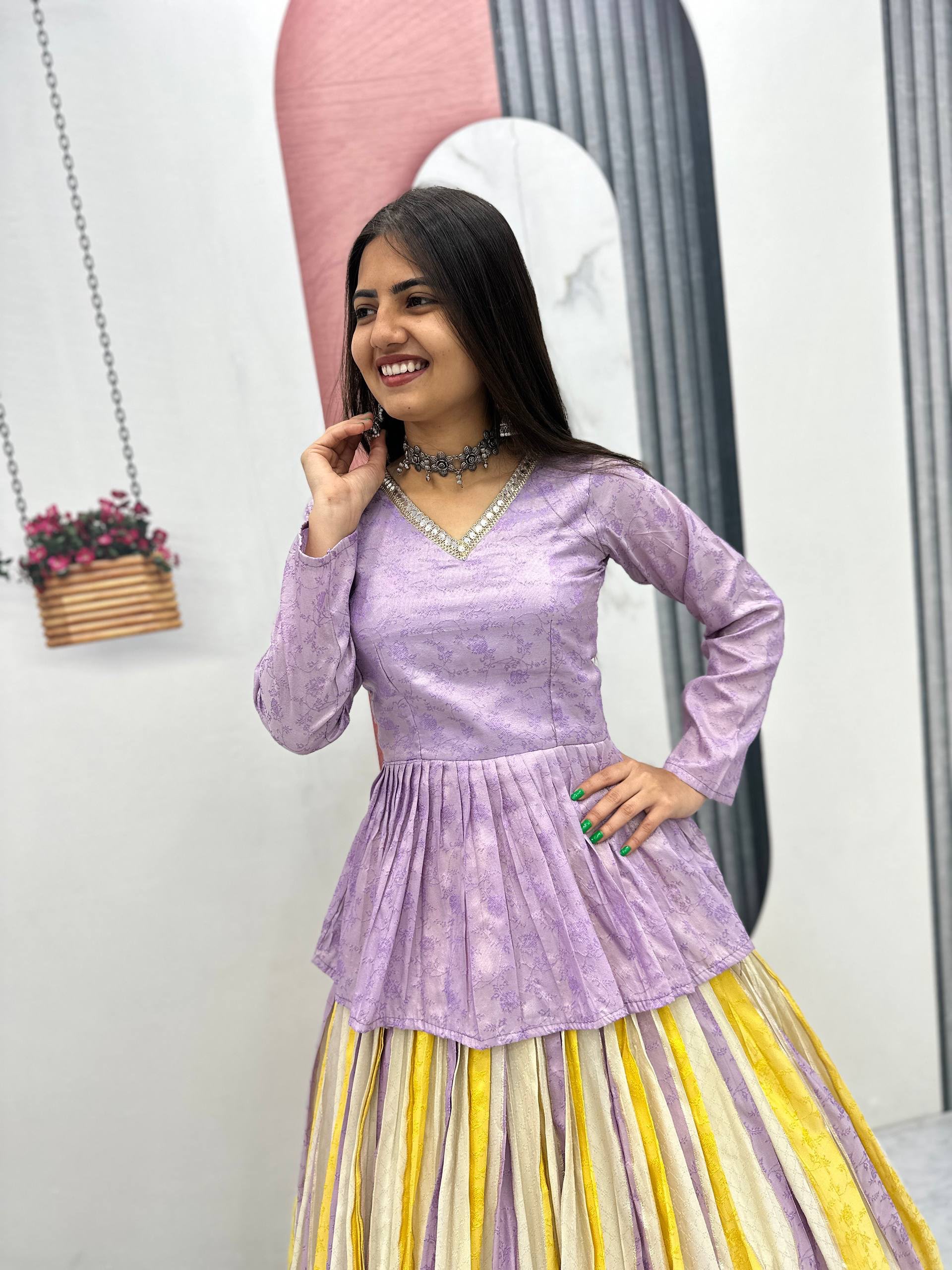PC 573 Lavender in Jacquard Silk Designer Work Lehenga Choli . Introductory Price ₹2249. Delivery 4-6 Working Days. Shop now. | Bollywood Lehenga, Creative Lehenga, Designer Lehenga, Embroidered Lehenga, Lehenga, Party Wear Lehenga