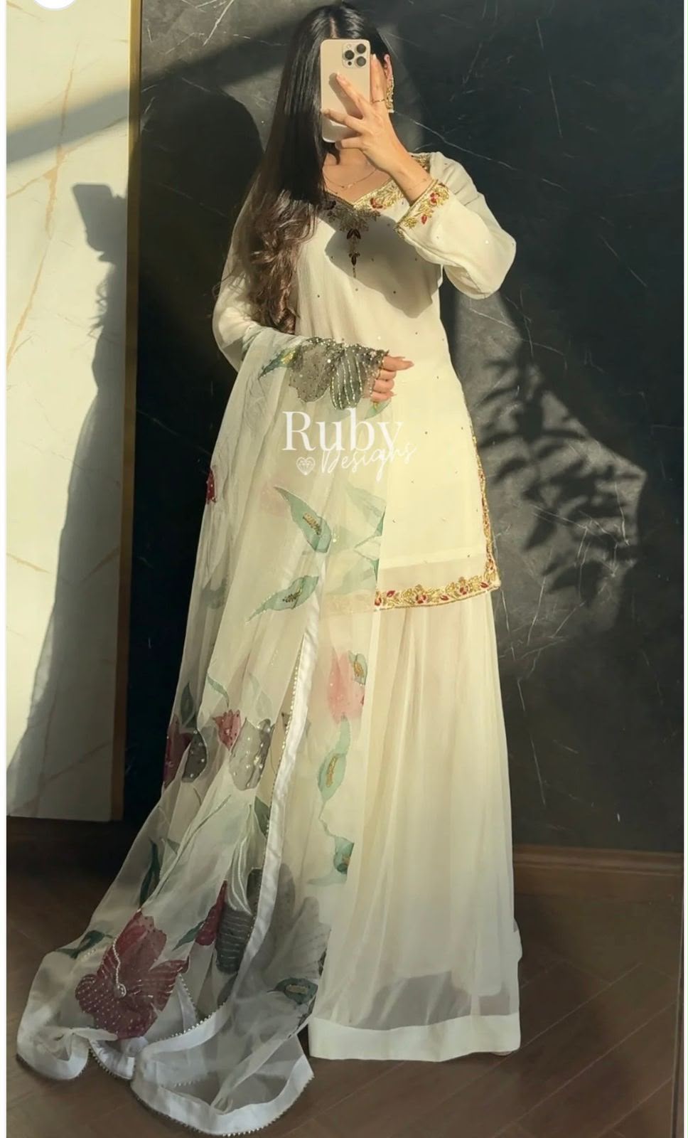 WW 1263 Off White Faux Georgette Salwar Suit with Mirror Work & Embroidery Work. Get it for ₹2149. Delivery 4-6 Working Days. Shop now. | Jump Suits, Straight Suits, Casual Suits, Creative suits, Designer Suits, Palazzo Suits, Party Wear Suits, Patiala Suits, Salwar suit