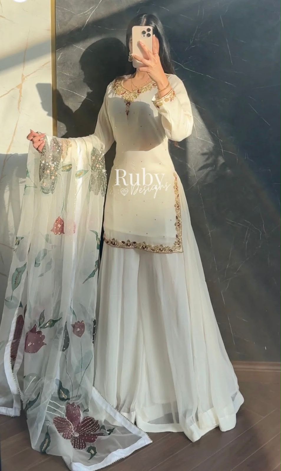 WW 1263 Off White Faux Georgette Salwar Suit with Mirror Work & Embroidery Work. Get it for ₹2149. Delivery 4-6 Working Days. Shop now. | Jump Suits, Straight Suits, Casual Suits, Creative suits, Designer Suits, Palazzo Suits, Party Wear Suits, Patiala Suits, Salwar suit