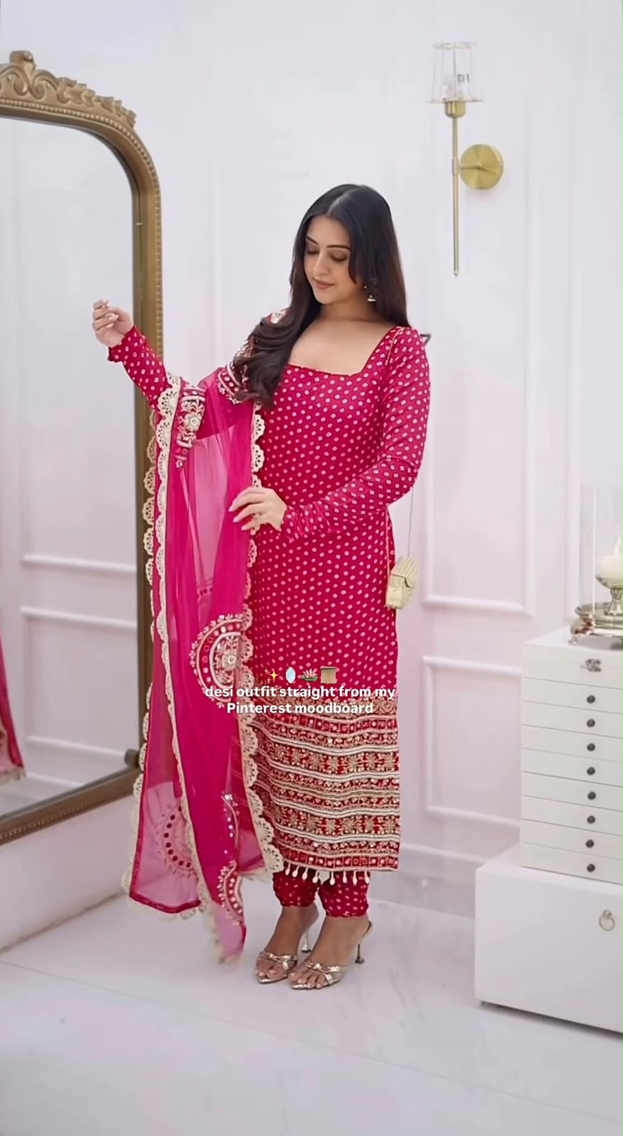 NSR 912 Pink Faux Georgette Salwar Suit with Mirror Work & Embroidery Work. Get it for ₹2349. Delivery 4-6 Working Days. Shop now. | Jump Suits, Straight Suits, Casual Suits, Creative suits, Designer Suits, Palazzo Suits, Party Wear Suits, Patiala Suits, Salwar suit