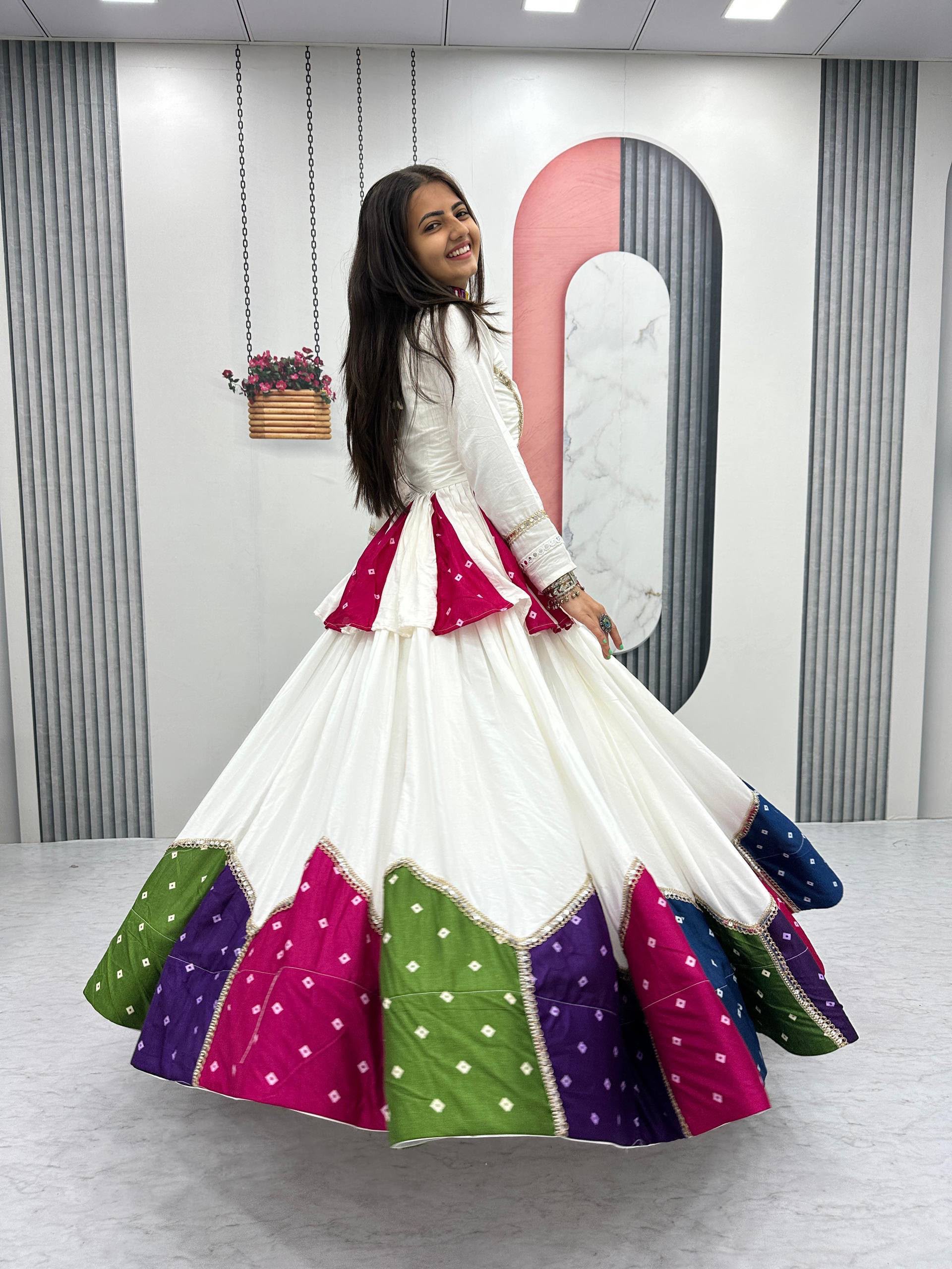 PC N54 White in Pure Cotton Mirror Work & Gamthi Work Lehenga Choli . Exclusive Offer ₹3049. Delivery 4-6 Working Days. Shop now. | Bollywood Lehenga, Creative Lehenga, Designer Lehenga, Embroidered Lehenga, Lehenga, Party Wear Lehenga