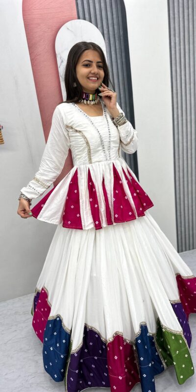 PC N54 White in Pure Cotton Mirror Work & Gamthi Work Lehenga Choli . Exclusive Offer ₹3049. Delivery 4-6 Working Days. Shop now. | Bollywood Lehenga, Creative Lehenga, Designer Lehenga, Embroidered Lehenga, Lehenga, Party Wear Lehenga