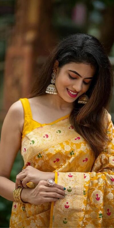 KP 6080 Yellow Soft Lichi Silk Saree with Lace Work & Lace Border. Introductory Price ₹1649. Delivery 4-6 Working Days. Shop now. | Bollywood Sarees, Creative Sarees, Designer Sarees, Embroidered Sarees, Ethnic Saree, Modern Digital sarees, Party Wear Sarees, Sarees