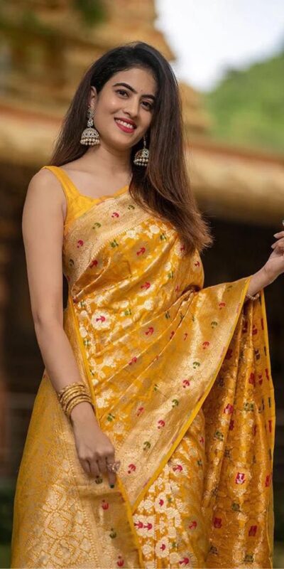 KP 6080 Yellow Soft Lichi Silk Saree with Lace Work & Lace Border. Introductory Price ₹1649. Delivery 4-6 Working Days. Shop now. | Bollywood Sarees, Creative Sarees, Designer Sarees, Embroidered Sarees, Ethnic Saree, Modern Digital sarees, Party Wear Sarees, Sarees
