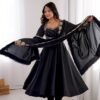 ZF 5026  Black Colour Roman Silk Salwar Suit with Embroidery Work. Best Price ₹2399. Delivery 4-6 Working Days. Online Shop now. | Anarkali Suits, Bollywood Anarkali, Creative-Anarkali, Designer Anarkali, Embroidered Anarkali, Party Wear Anarkali