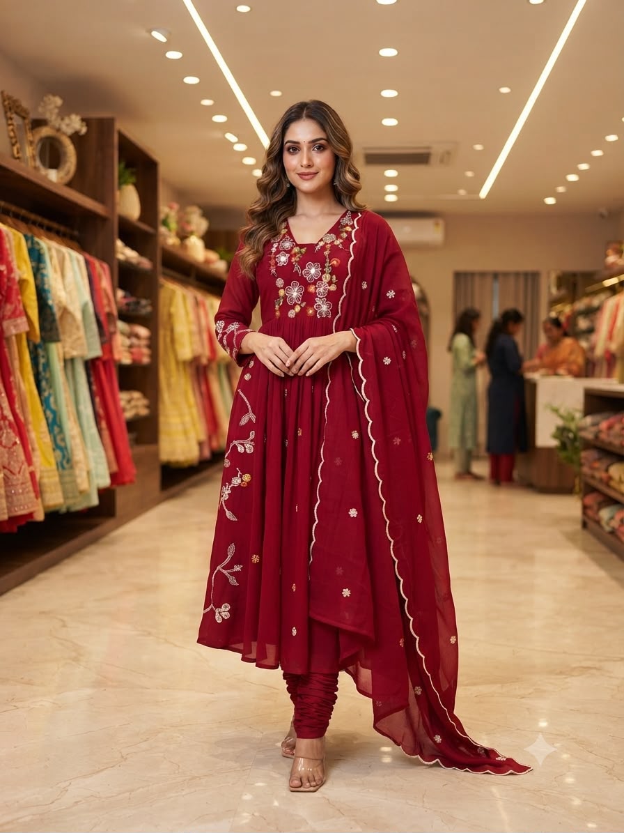 LG 2131 Maroon Mul Chanderi Salwar Suit with Embroidery Work & Sequins Work. Festive Deal ₹2199. Delivery 4-6 Working Days. Shop nowp | Jump Suits, Straight Suits, Casual Suits, Creative suits, Designer Suits, Palazzo Suits, Party Wear Suits, Patiala Suits, Salwar suit