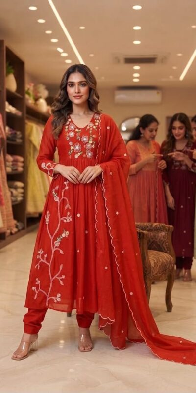 LG 2131 Red Mul Chanderi Salwar Suit with Embroidery Work & Sequins Work. Festive Deal ₹2199. Delivery 4-6 Working Days. Shop nowp | Jump Suits, Straight Suits, Casual Suits, Creative suits, Designer Suits, Palazzo Suits, Party Wear Suits, Patiala Suits, Salwar suit