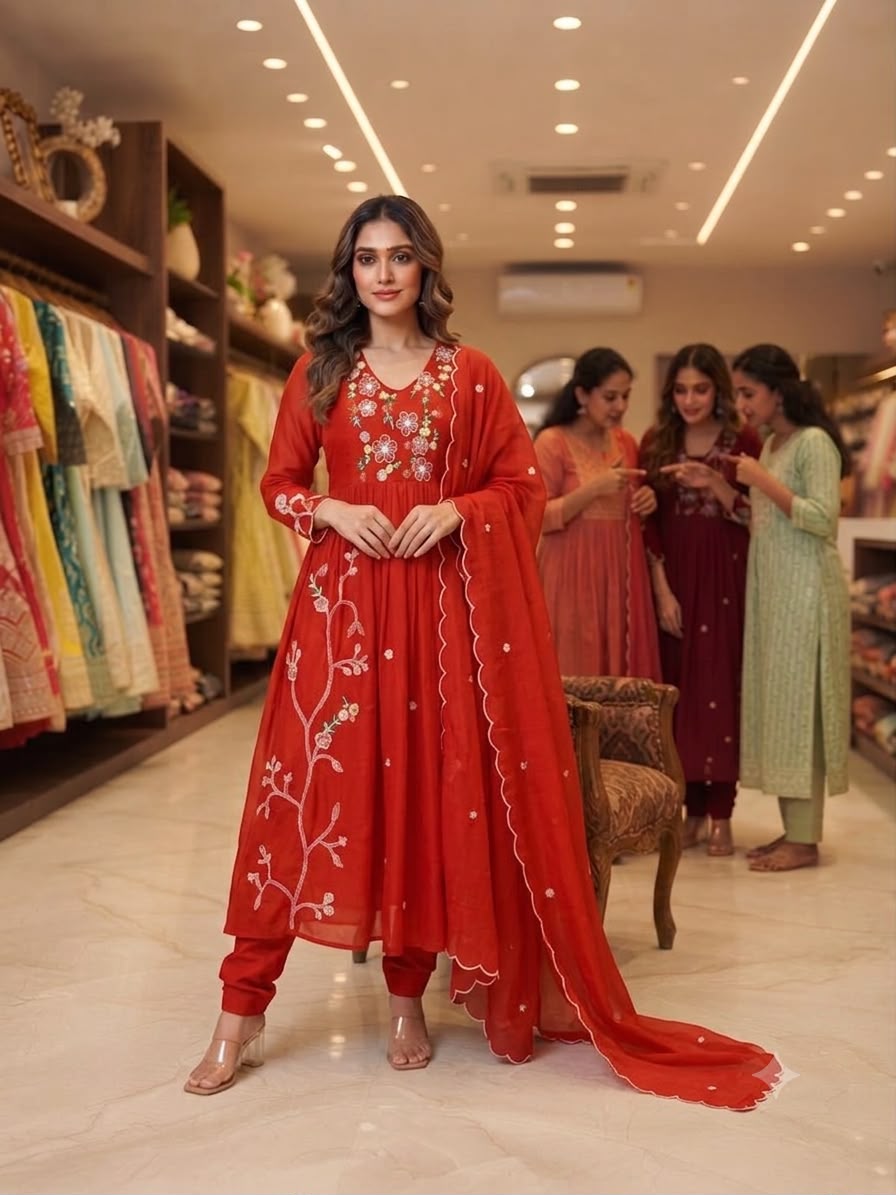 LG 2131 Red Mul Chanderi Salwar Suit with Embroidery Work & Sequins Work. Festive Deal ₹2199. Delivery 4-6 Working Days. Shop nowp | Jump Suits, Straight Suits, Casual Suits, Creative suits, Designer Suits, Palazzo Suits, Party Wear Suits, Patiala Suits, Salwar suit