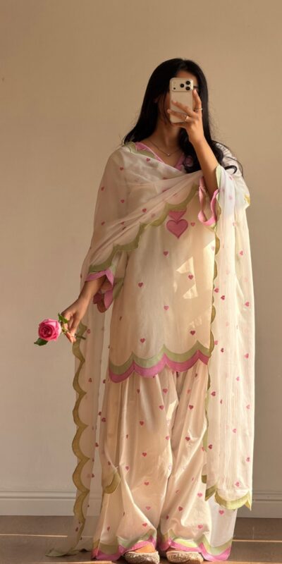BE 490 White Mul Chanderi Salwar Suit with Embroidery Work & Sequins Work. Festive Deal ₹2399. Delivery 4-6 Working Days. Shop nowp | Jump Suits, Straight Suits, Casual Suits, Creative suits, Designer Suits, Palazzo Suits, Party Wear Suits, Patiala Suits, Salwar suit
