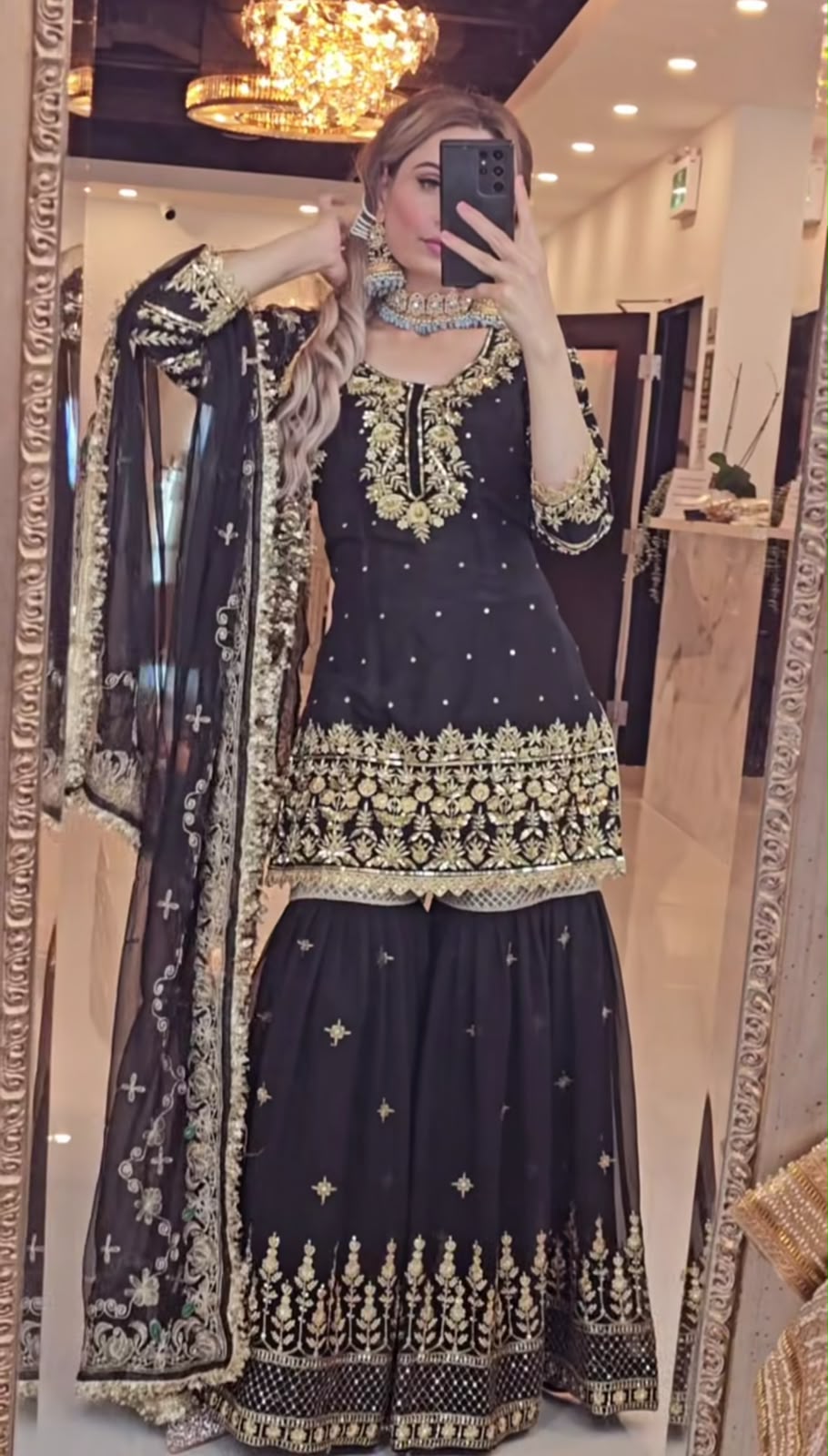 NF 1246 Black Faux Georgette Salwar Suit with Mirror Work & Embroidery Work. Get it for ₹2449. Delivery 4-6 Working Days. Shop now. | Jump Suits, Straight Suits, Casual Suits, Creative suits, Designer Suits, Palazzo Suits, Party Wear Suits, Patiala Suits, Salwar suit