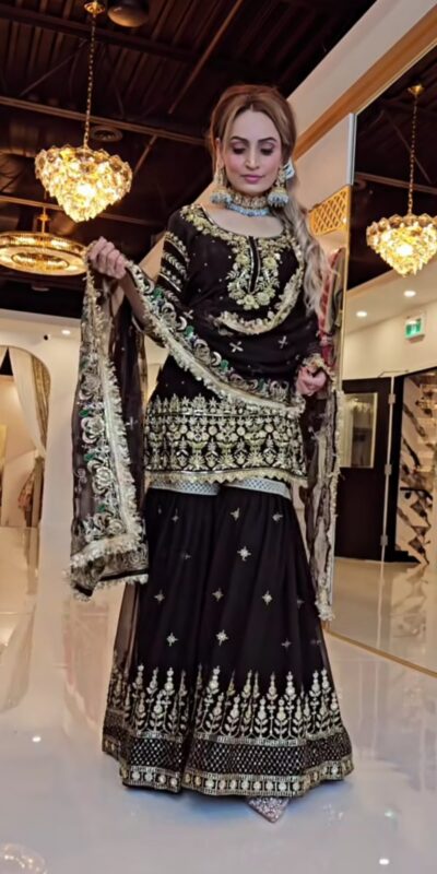 NF 1246 Black Faux Georgette Salwar Suit with Mirror Work & Embroidery Work. Get it for ₹2449. Delivery 4-6 Working Days. Shop now. | Jump Suits, Straight Suits, Casual Suits, Creative suits, Designer Suits, Palazzo Suits, Party Wear Suits, Patiala Suits, Salwar suit