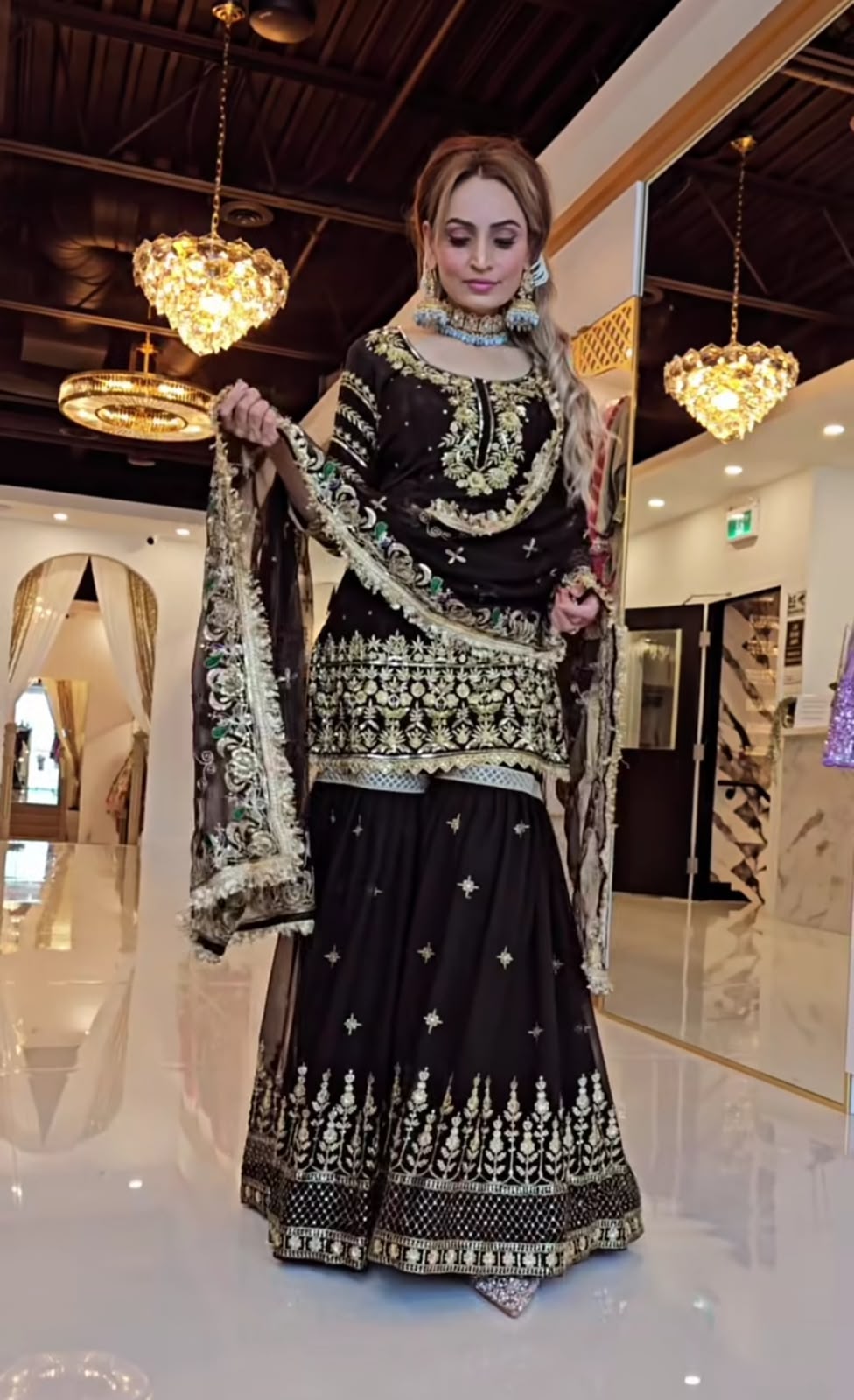 NF 1246 Black Faux Georgette Salwar Suit with Mirror Work & Embroidery Work. Get it for ₹2449. Delivery 4-6 Working Days. Shop now. | Jump Suits, Straight Suits, Casual Suits, Creative suits, Designer Suits, Palazzo Suits, Party Wear Suits, Patiala Suits, Salwar suit