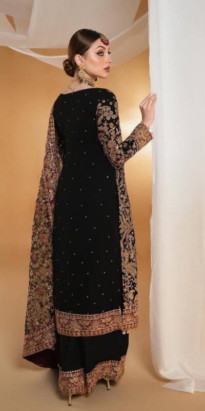 KF 1666 Black Faux Georgette Salwar Suit with Mirror Work & Embroidery Work. Get it for ₹2999. Delivery 4-6 Working Days. Shop now. | Jump Suits, Straight Suits, Casual Suits, Creative suits, Designer Suits, Palazzo Suits, Party Wear Suits, Patiala Suits, Salwar suit