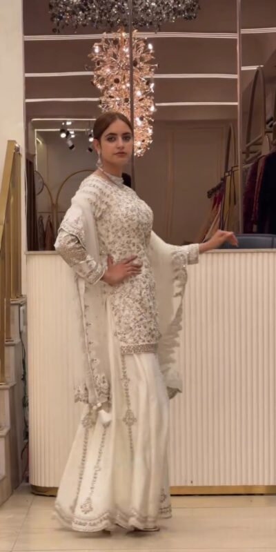 DB 47 White Faux Georgette Salwar Suit with Mirror Work & Embroidery Work. Get it for ₹2399. Delivery 4-6 Working Days. Shop now. | Jump Suits, Straight Suits, Casual Suits, Creative suits, Designer Suits, Palazzo Suits, Party Wear Suits, Patiala Suits, Salwar suit