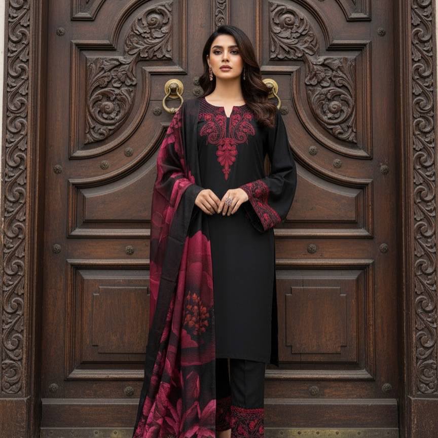 ST 242 Black Roman Silk Salwar Suit with Sequins Work & Embroidery Work. Available at ₹2099 only. Delivery 4-6 Working Days. Shop now. | Jump Suits, Straight Suits, Casual Suits, Creative suits, Designer Suits, Palazzo Suits, Party Wear Suits, Patiala Suits, Salwar suit