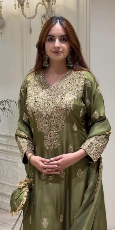 NSR 906 Mehandi Roman Silk Salwar Suit with Sequins Work & Embroidery Work. Available at ₹2449 only. Delivery 4-6 Working Days. Shop now. | Jump Suits, Straight Suits, Casual Suits, Creative suits, Designer Suits, Palazzo Suits, Party Wear Suits, Patiala Suits, Salwar suit