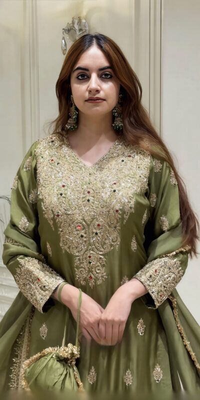 NSR 906 Mehandi Roman Silk Salwar Suit with Sequins Work & Embroidery Work. Available at ₹2449 only. Delivery 4-6 Working Days. Shop now. | Jump Suits, Straight Suits, Casual Suits, Creative suits, Designer Suits, Palazzo Suits, Party Wear Suits, Patiala Suits, Salwar suit