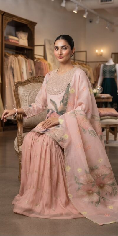 LG 2130 Peach Soft Organza Salwar Suit with Embroidery Work & Cut Work. Available at ₹2399 only. Delivery 4-6 Working Days. Shop now. | Jump Suits, Straight Suits, Casual Suits, Creative suits, Designer Suits, Palazzo Suits, Party Wear Suits, Patiala Suits, Salwar suit