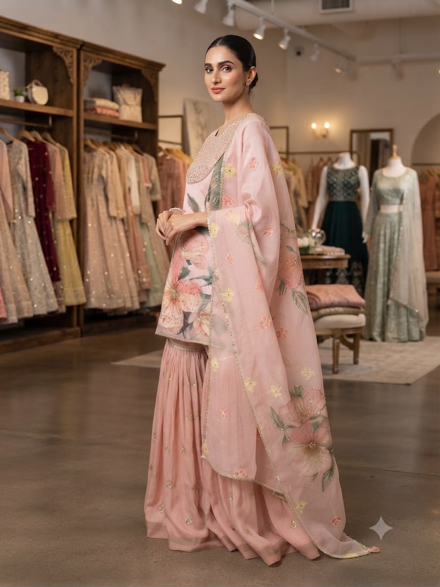 LG 2130 Peach Soft Organza Salwar Suit with Embroidery Work & Cut Work. Available at ₹2399 only. Delivery 4-6 Working Days. Shop now. | Jump Suits, Straight Suits, Casual Suits, Creative suits, Designer Suits, Palazzo Suits, Party Wear Suits, Patiala Suits, Salwar suit