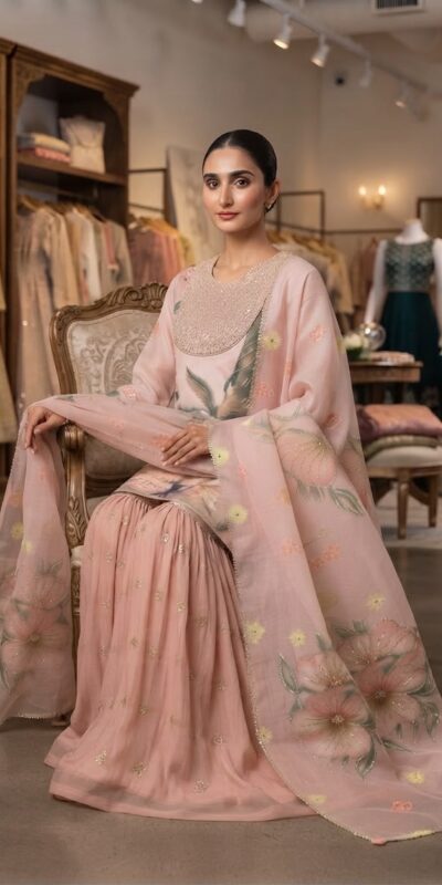 LG 2130 Peach Soft Organza Salwar Suit with Embroidery Work & Cut Work. Available at ₹2399 only. Delivery 4-6 Working Days. Shop now. | Jump Suits, Straight Suits, Casual Suits, Creative suits, Designer Suits, Palazzo Suits, Party Wear Suits, Patiala Suits, Salwar suit