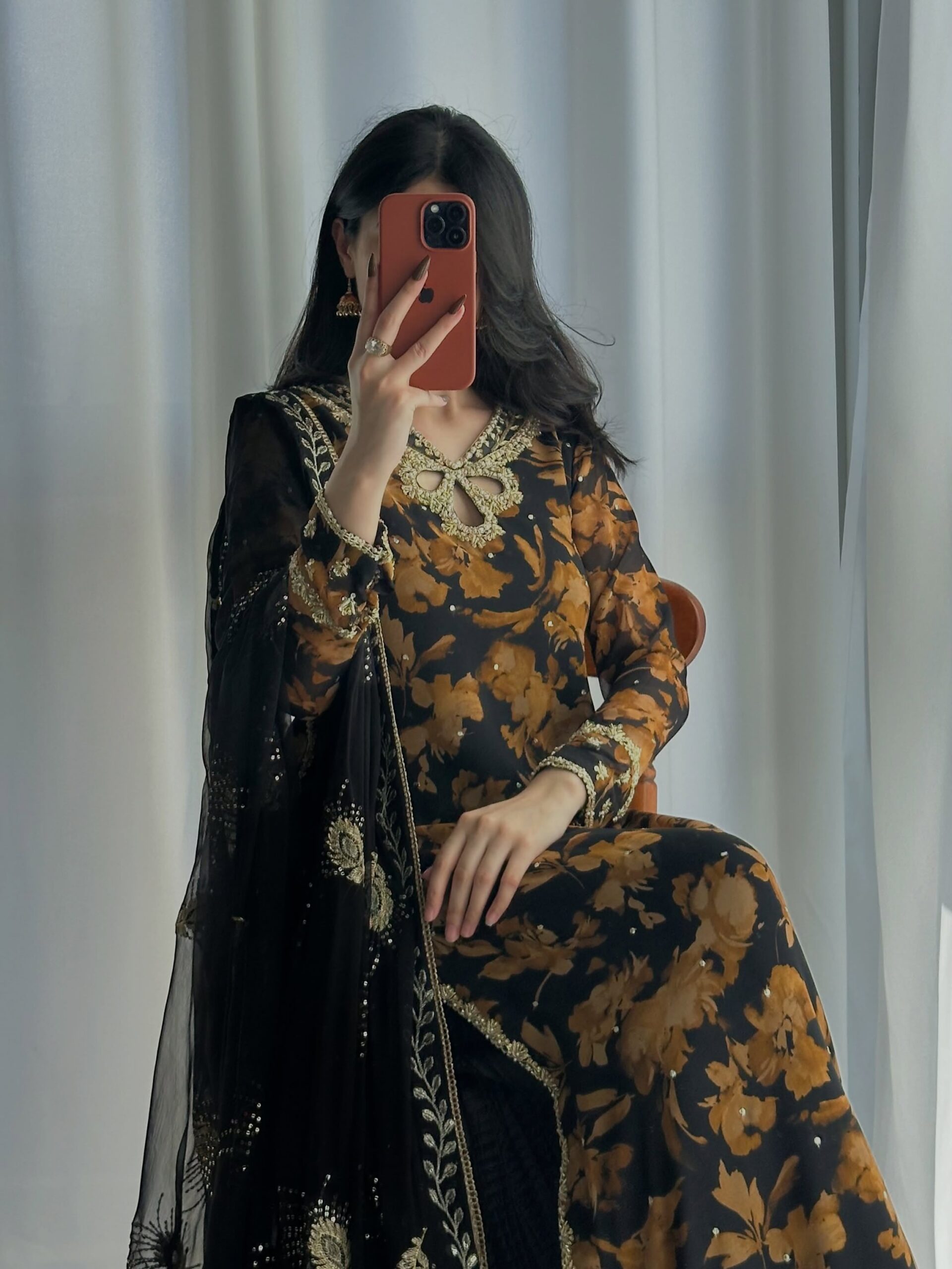 SRK 5366 Black l Faux Georgette Salwar Suit with Mirror Work & Embroidery Work. Get it for ₹2349. Delivery 4-6 Working Days. Shop now. | Jump Suits, Straight Suits, Casual Suits, Creative suits, Designer Suits, Palazzo Suits, Party Wear Suits, Patiala Suits, Salwar suit