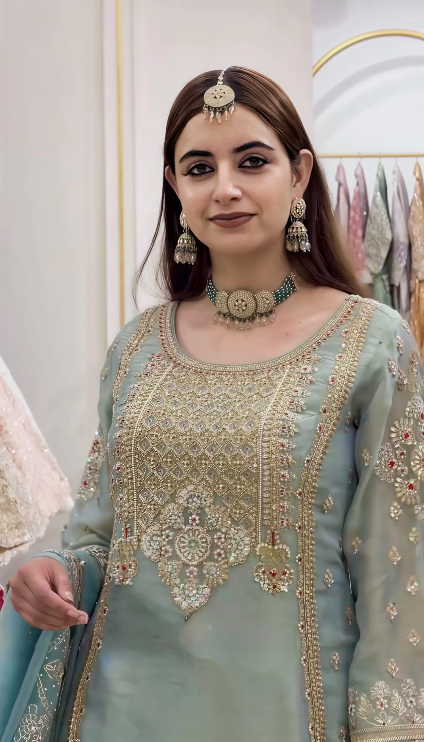 NSR 904 Dusty Blue Faux Georgette Salwar Suit with Mirror Work & Embroidery Work. Get it for ₹2399. Delivery 4-6 Working Days. Shop now. | Jump Suits, Straight Suits, Casual Suits, Creative suits, Designer Suits, Palazzo Suits, Party Wear Suits, Patiala Suits, Salwar suit