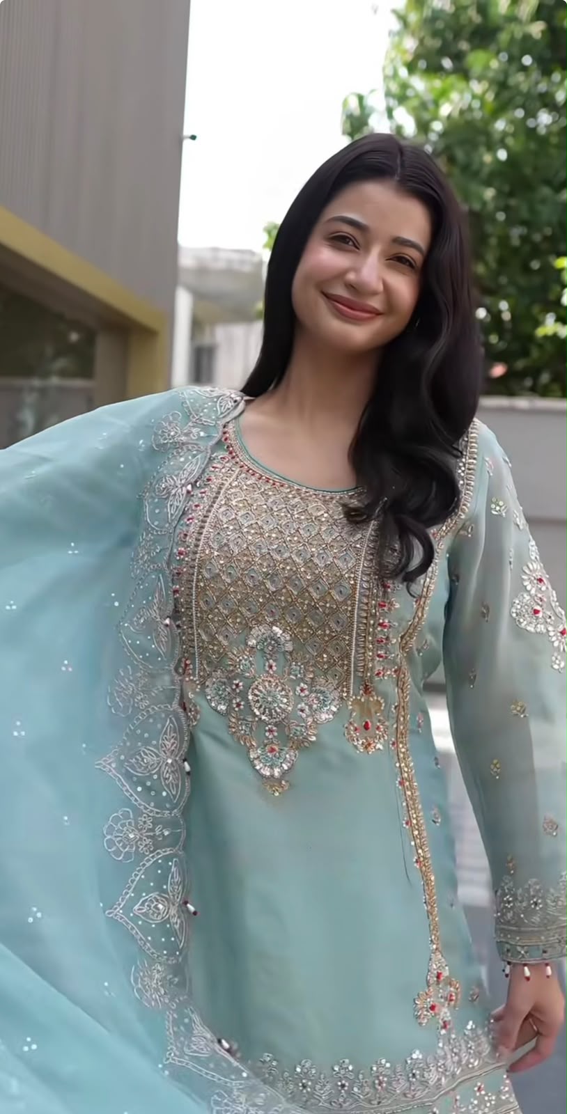 NSR 904 Dusty Blue Faux Georgette Salwar Suit with Mirror Work & Embroidery Work. Get it for ₹2399. Delivery 4-6 Working Days. Shop now. | Jump Suits, Straight Suits, Casual Suits, Creative suits, Designer Suits, Palazzo Suits, Party Wear Suits, Patiala Suits, Salwar suit