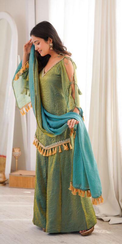 SRK 5357 Green Doremon Crush Salwar Suit Perfect for Wedding, Party, Traditional Day, Baisakhi, Karwa Chauth – . Exclusive Offer ₹2099. Delive | Jump Suits, Straight Suits, Casual Suits, Creative suits, Designer Suits, Palazzo Suits, Party Wear Suits, Patiala Suits, Salwar suit