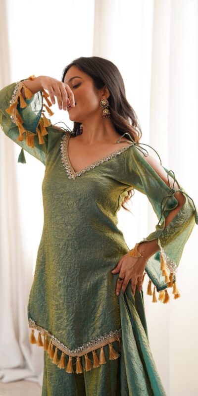 SRK 5357 Green Doremon Crush Salwar Suit Perfect for Wedding, Party, Traditional Day, Baisakhi, Karwa Chauth – . Exclusive Offer ₹2099. Delive | Jump Suits, Straight Suits, Casual Suits, Creative suits, Designer Suits, Palazzo Suits, Party Wear Suits, Patiala Suits, Salwar suit