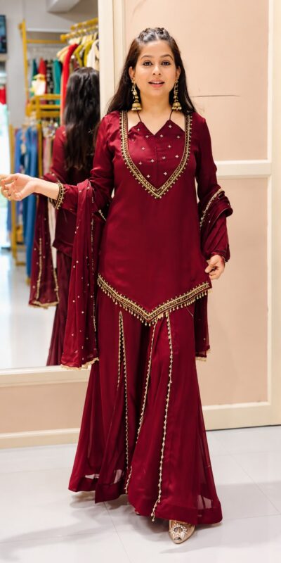 JF 054 Maroon Color Roman Silk Salwar Suit with Embroidery Work. Available at ₹2399 only. Delivery 4-6 Working Days. Shop now. | Jump Suits, Straight Suits, Casual Suits, Creative suits, Designer Suits, Palazzo Suits, Party Wear Suits, Patiala Suits, Salwar suit