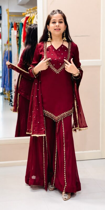 JF 054 Maroon Color Roman Silk Salwar Suit with Embroidery Work. Available at ₹2399 only. Delivery 4-6 Working Days. Shop now. | Jump Suits, Straight Suits, Casual Suits, Creative suits, Designer Suits, Palazzo Suits, Party Wear Suits, Patiala Suits, Salwar suit