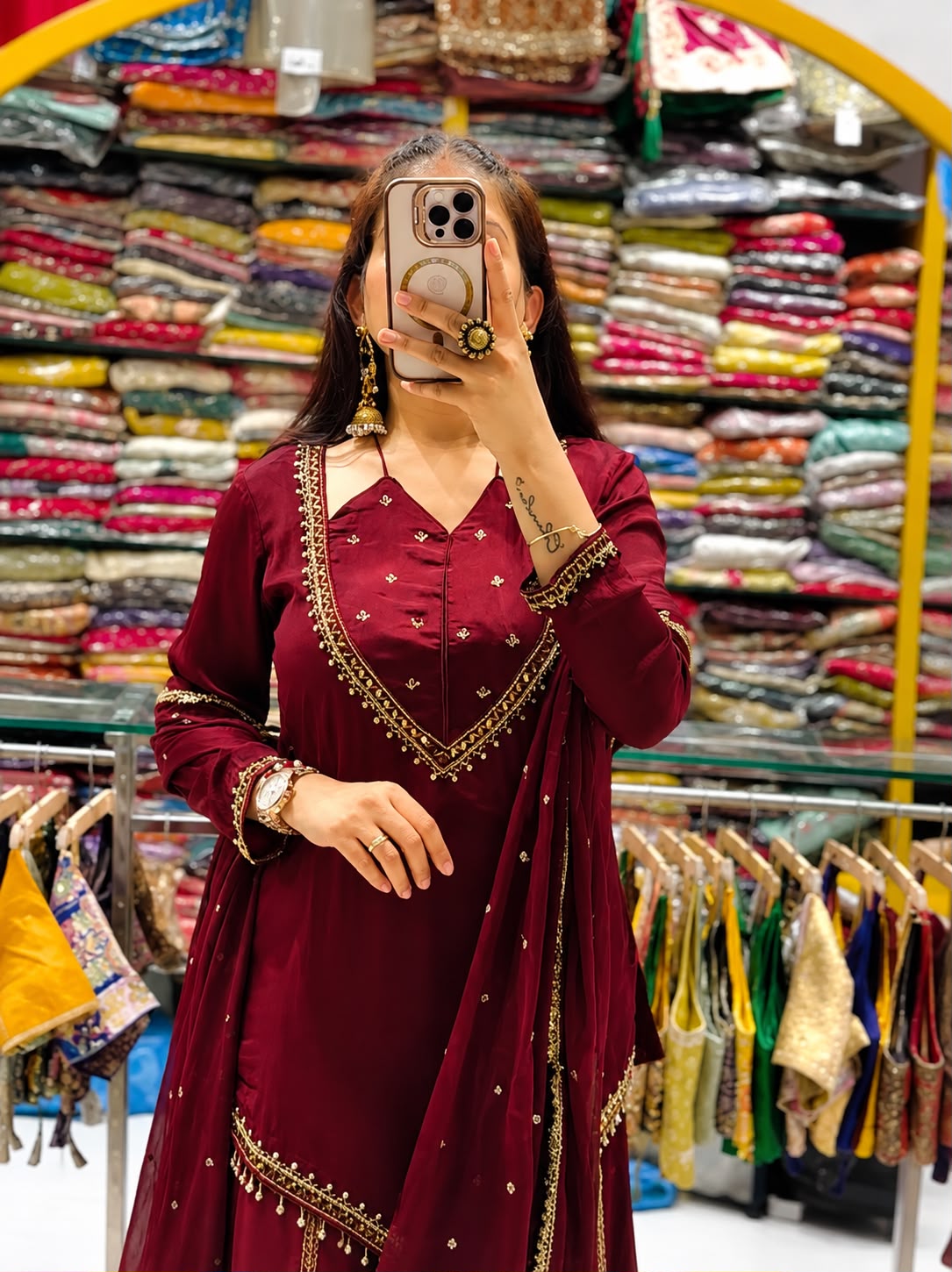 JF 054 Maroon Color Roman Silk Salwar Suit with Embroidery Work. Available at ₹2399 only. Delivery 4-6 Working Days. Shop now. | Jump Suits, Straight Suits, Casual Suits, Creative suits, Designer Suits, Palazzo Suits, Party Wear Suits, Patiala Suits, Salwar suit