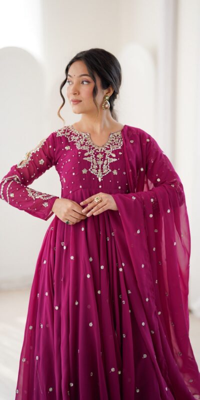JF 056 Pink Faux Georgette Salwar Suit with Mirror Work & Embroidery Work. Get it for ₹2349. Delivery 4-6 Working Days. Shop now. | Jump Suits, Straight Suits, Casual Suits, Creative suits, Designer Suits, Palazzo Suits, Party Wear Suits, Patiala Suits, Salwar suit
