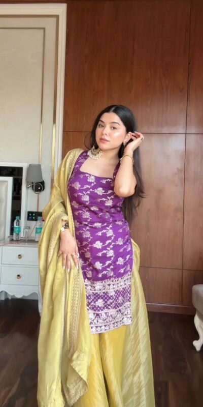 RTC 5988 Purple | Purple Jacquard Salwar Suit with Sequins Work & Lace Work. Available at ₹2449 only. Delivery 4-6 Working Days. Shop now. | Jump Suits, Straight Suits, Casual Suits, Creative suits, Designer Suits, Palazzo Suits, Party Wear Suits, Patiala Suits, Salwar suit