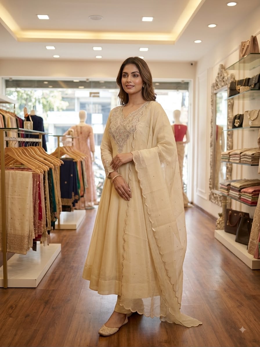 LG 2135 Off White in Cos Moss Mirror Work & Embroidery Work Salwar Suit . Festive Deal ₹2799. Delivery 4-6 Working Days. Shop now. | Jump Suits, Straight Suits, Casual Suits, Creative suits, Designer Suits, Palazzo Suits, Party Wear Suits, Patiala Suits, Salwar suit