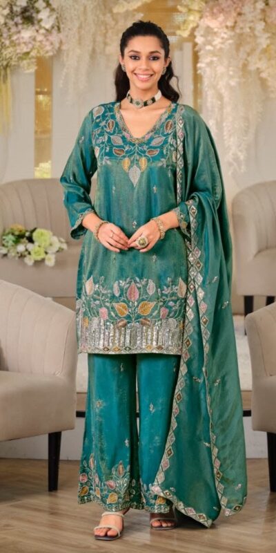 WW 1275 Firozi in Nc Moss Silk Sequins Work & Embroidery Work Salwar Suit . Festive Deal ₹2449. Delivery 4-6 Working Days. Shop now. | Jump Suits, Straight Suits, Casual Suits, Creative suits, Designer Suits, Palazzo Suits, Party Wear Suits, Patiala Suits, Salwar suit