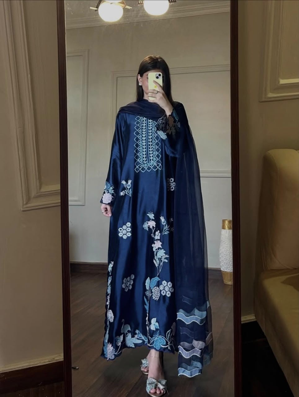 RTC 6053 Navy Blue Jura Silk Salwar Suit with Embroidery Work & Thread Embroidery. Grab it for ₹2399. Delivery 4-6 Working Days. Shop now. | Jump Suits, Straight Suits, Casual Suits, Creative suits, Designer Suits, Palazzo Suits, Party Wear Suits, Patiala Suits, Salwar suit
