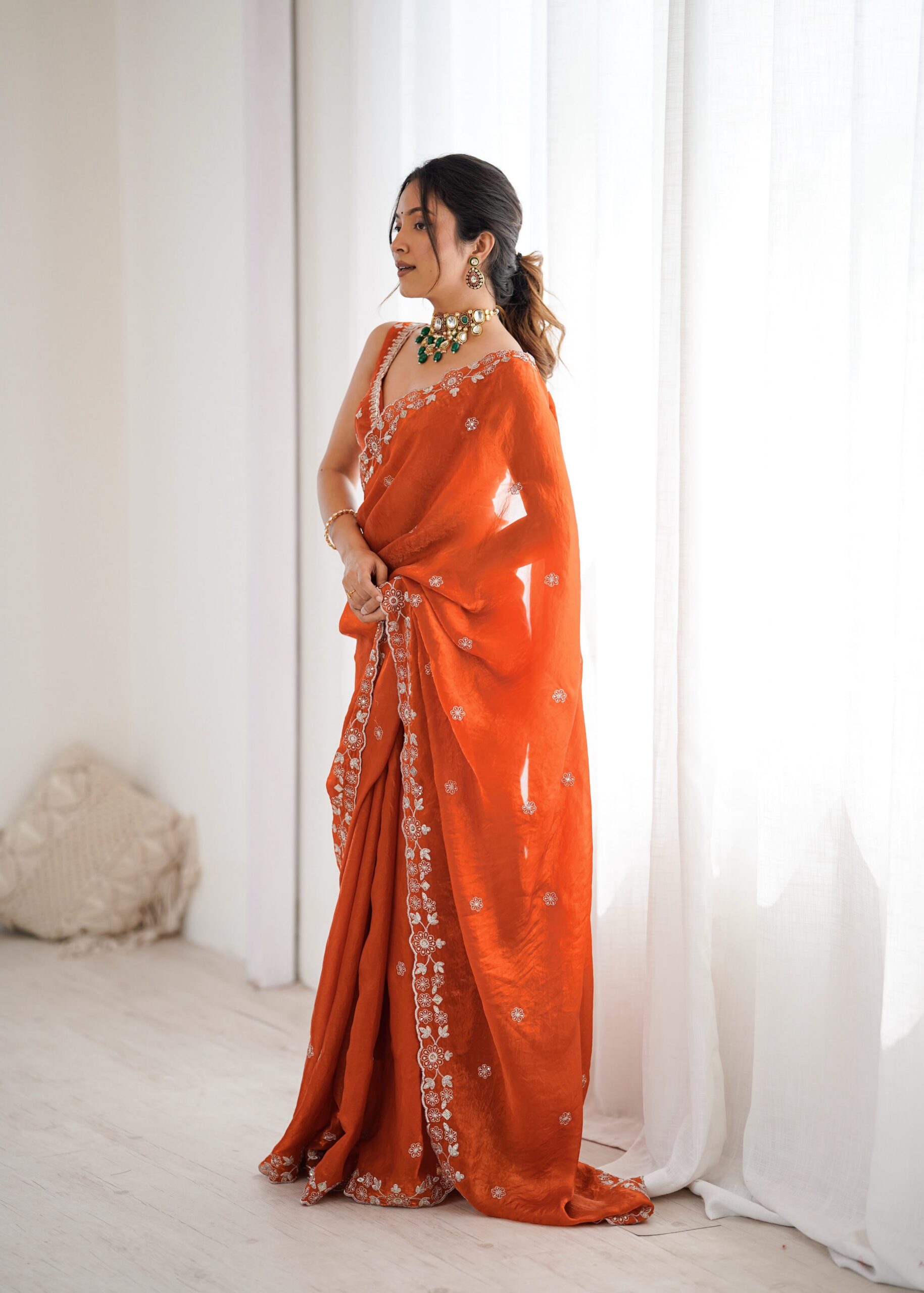 SP 61 Rust Color Fendy Silk Saree With Sequins Work. Wedding, Party, Festive, Events Get it for ₹2149. Delivery 4-6 Working Days. Online Best Shop now. | Bollywood Sarees, Creative Sarees, Designer Sarees, Embroidered Sarees, Ethnic Saree, Modern Digital sarees, Party Wear Sarees, Sarees