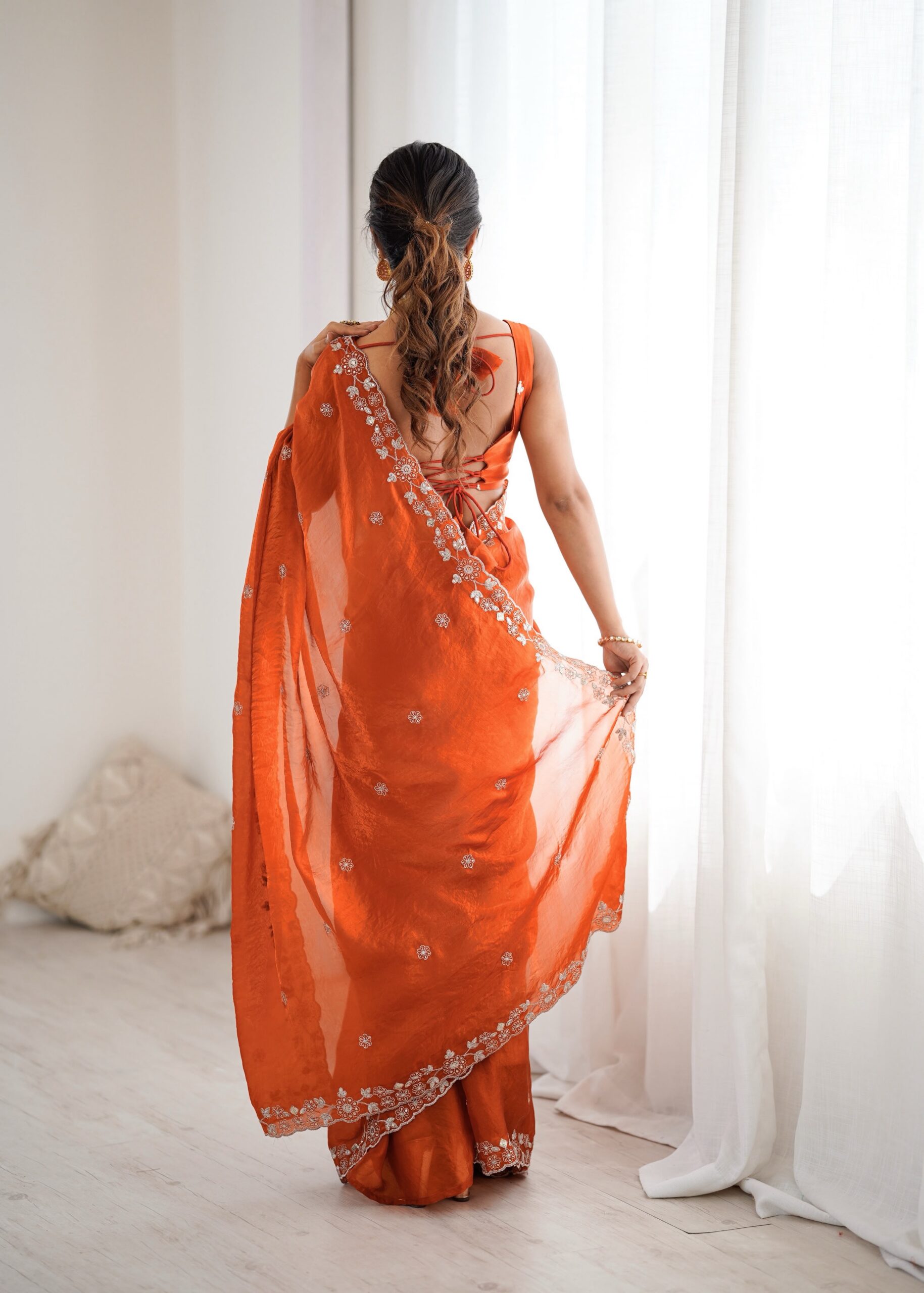 SP 61 Rust Color Fendy Silk Saree With Sequins Work. Wedding, Party, Festive, Events Get it for ₹2149. Delivery 4-6 Working Days. Online Best Shop now. | Bollywood Sarees, Creative Sarees, Designer Sarees, Embroidered Sarees, Ethnic Saree, Modern Digital sarees, Party Wear Sarees, Sarees