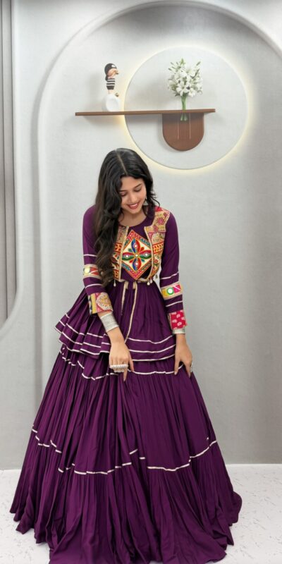 Ram 120 Wine in Pure Cotton Mirror Work & Gamthi Work Lehenga Choli . Exclusive Offer ₹3049. Delivery 4-6 Working Days. Shop now. | Bollywood Lehenga, Creative Lehenga, Designer Lehenga, Embroidered Lehenga, Lehenga, Party Wear Lehenga