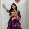 Ram 120 Wine in Pure Cotton Mirror Work & Gamthi Work Lehenga Choli . Exclusive Offer ₹3049. Delivery 4-6 Working Days. Shop now. | Bollywood Lehenga, Creative Lehenga, Designer Lehenga, Embroidered Lehenga, Lehenga, Party Wear Lehenga