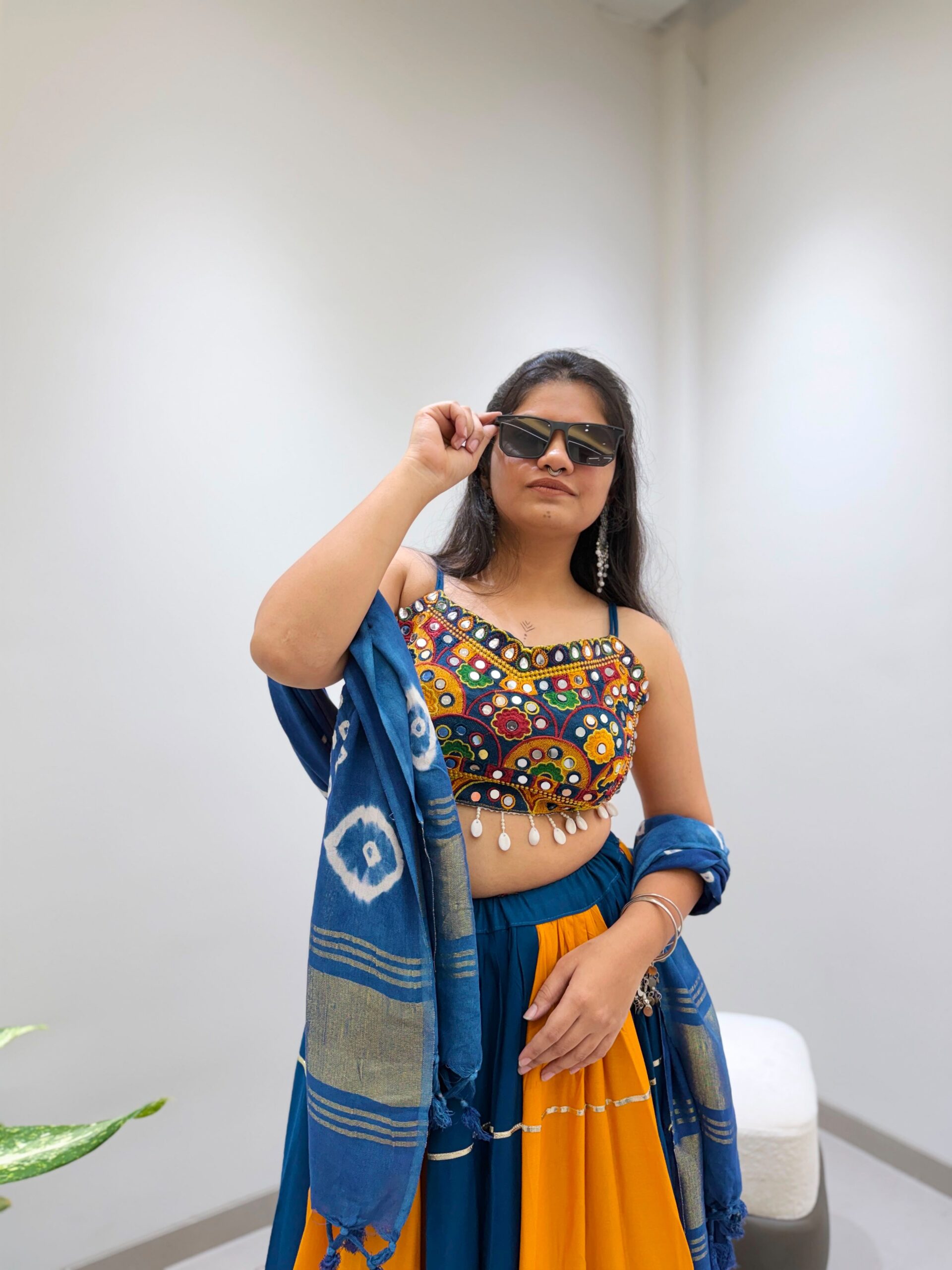 LG 657 Blue Color Rayon Embroidery Work & Cowrie Work Lehenga Choli . Grab it for ₹2449. Delivery 4-6 Working Days. Shop now. | Bollywood Lehenga, Creative Lehenga, Designer Lehenga, Embroidered Lehenga, Lehenga, Party Wear Lehenga