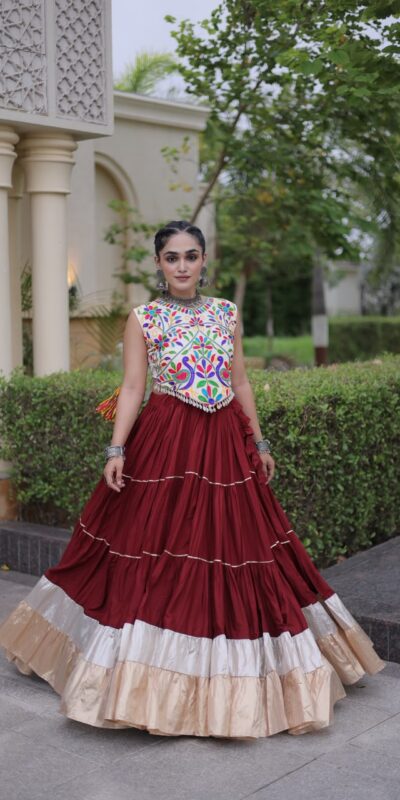 KA 5071 Red Color Rayon Embroidery Work & Cowrie Work Lehenga Choli . Grab it for ₹2849. Delivery 4-6 Working Days. Shop now. | Bollywood Lehenga, Creative Lehenga, Designer Lehenga, Embroidered Lehenga, Lehenga, Party Wear Lehenga