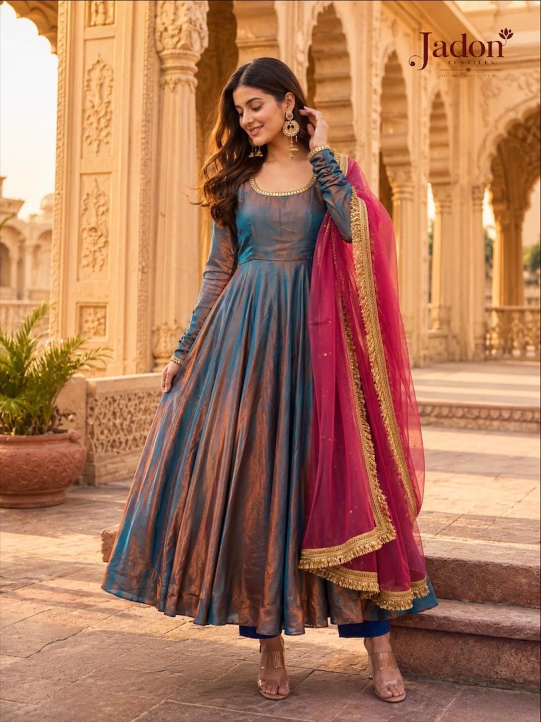 ZD 1002 Teal Fendy Silk Gown with Embroidery Work & Sequins Work. Special Price ₹2199. Delivery 4-6 Working Days. Shop now. | Bollywood Gowns, Creative Gowns, Designer Gowns, Embroidered Gowns, Gowns, Party Wear Gowns
