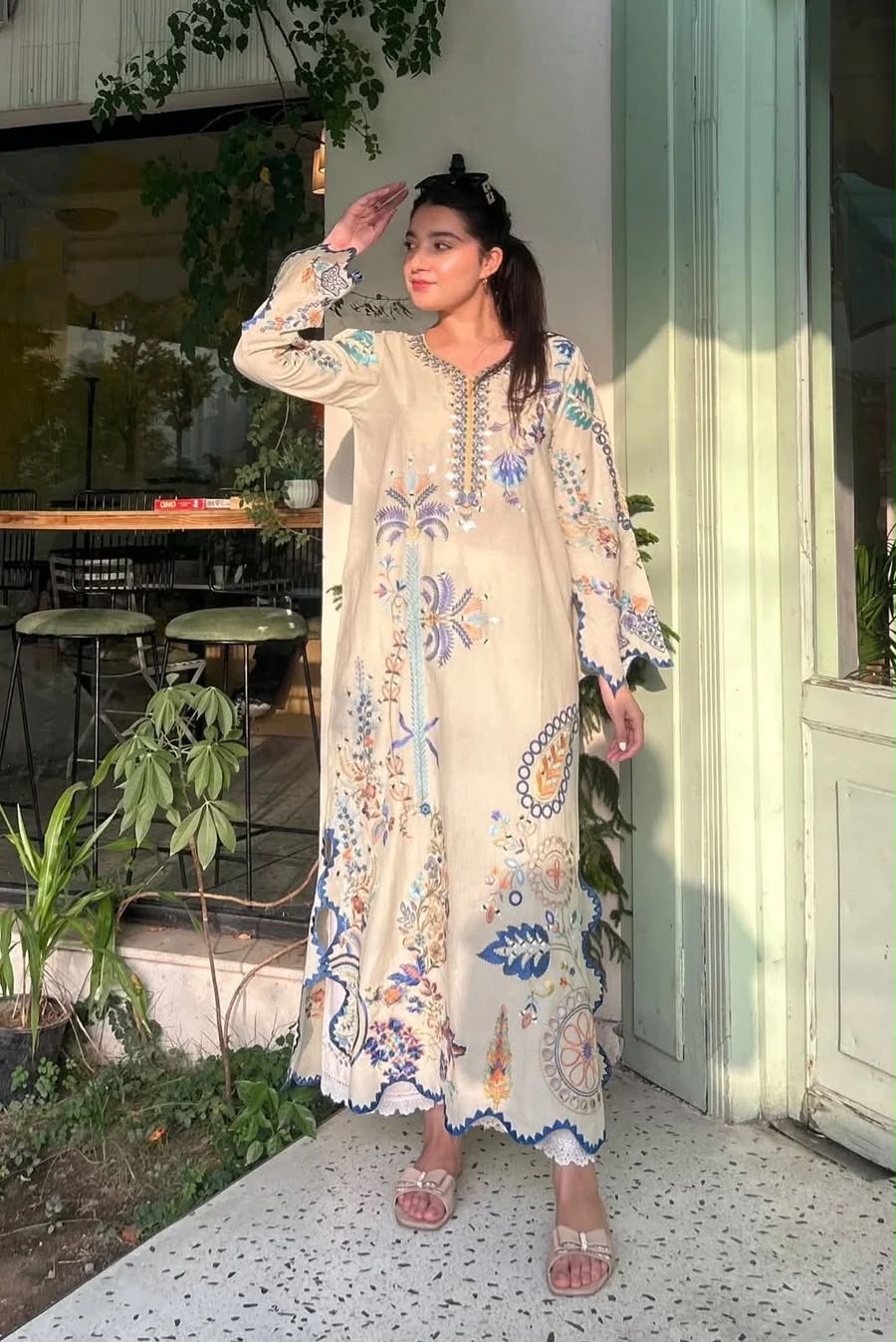 LG 2143 White Star Silk Salwar Suit with Embroidery Work & Sequins Work. Festive Deal ₹2399. Delivery 4-6 Working Days. Shop now. | Jump Suits, Straight Suits, Casual Suits, Creative suits, Designer Suits, Palazzo Suits, Party Wear Suits, Patiala Suits, Salwar suit