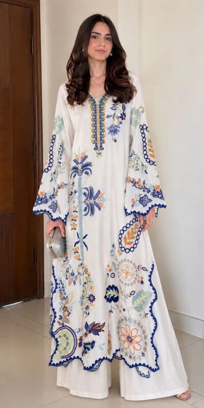 LG 2143 White Star Silk Salwar Suit with Embroidery Work & Sequins Work. Festive Deal ₹2399. Delivery 4-6 Working Days. Shop now. | Jump Suits, Straight Suits, Casual Suits, Creative suits, Designer Suits, Palazzo Suits, Party Wear Suits, Patiala Suits, Salwar suit