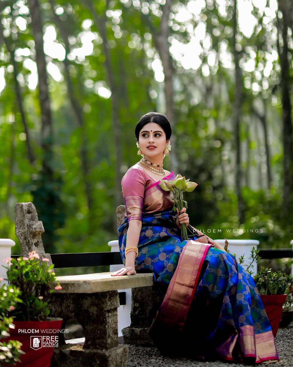 KPR 113 Royal Blue Soft Lichi Silk Saree with Lace Work & Lace Border. Introductory Price ₹1649. Delivery 4-6 Working Days. Shop now. | Bollywood Sarees, Creative Sarees, Designer Sarees, Embroidered Sarees, Ethnic Saree, Modern Digital sarees, Party Wear Sarees, Sarees